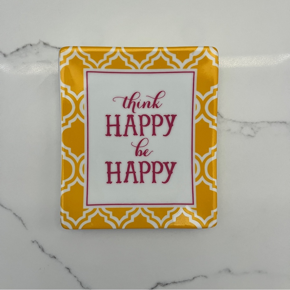 “Think Happy Be Happy” Decorative Tray